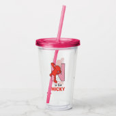 エルモ文字 | Nピンク アクリルタンブラー (裏面)