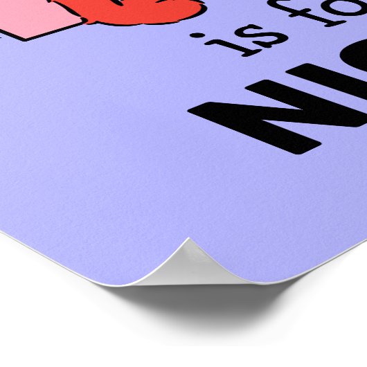 エルモ文字 | Nピンク ポスター (角)