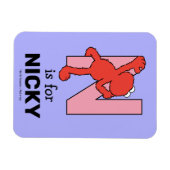 エルモ文字 | Nピンク マグネット (横)