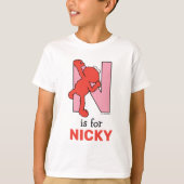 エルモ文字 | Nピンク Tシャツ (正面)