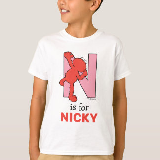 エルモ文字 | Nピンク Tシャツ