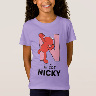 エルモ文字 | Nピンク Tシャツ