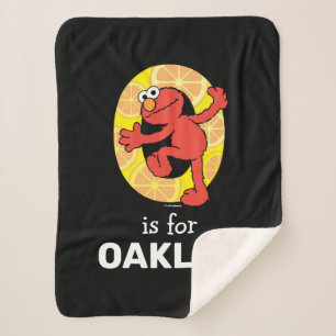 エルモ文字   Oオレンジ シェルパブランケット