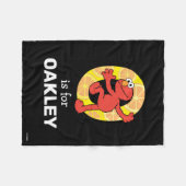 エルモ文字 | Oオレンジ フリースブランケット (正面(横))