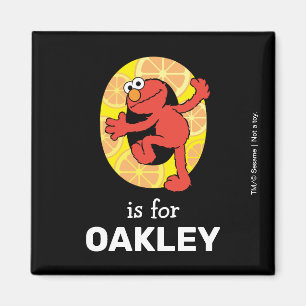 エルモ文字   Oオレンジ マグネット