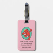 エルモ文字 | Oティール(緑がかった色) ラゲッジタグ (裏面縦)