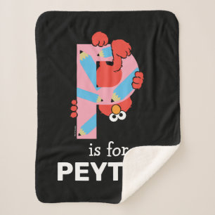 エルモ文字   P鉛筆 シェルパブランケット