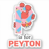 エルモ文字 | P鉛筆 シール (正面)