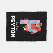 エルモ文字 | P鉛筆 フリースブランケット (正面(横))