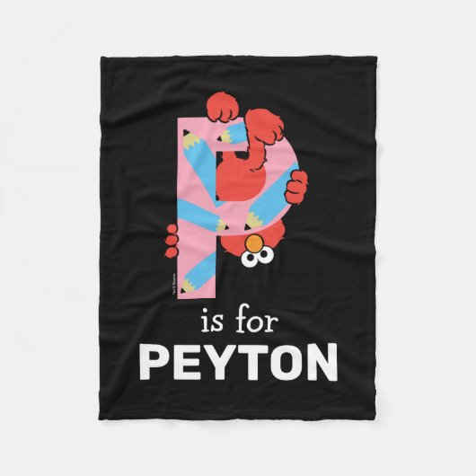 エルモ文字 | P鉛筆 フリースブランケット (正面)