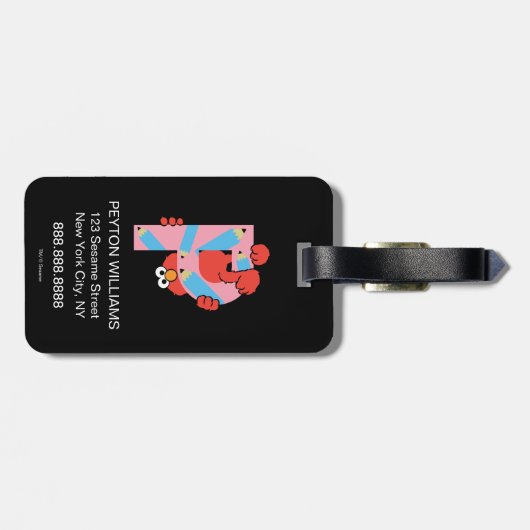 エルモ文字 | P鉛筆 ラゲッジタグ (裏面横)