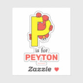 エルモ文字 | P黄 シール (シート)