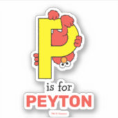 エルモ文字 | P黄 シール (正面)