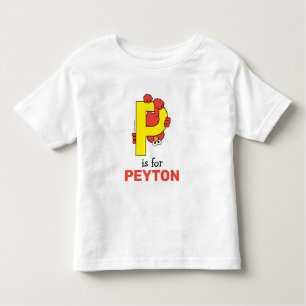 エルモ文字   P黄 トドラーTシャツ