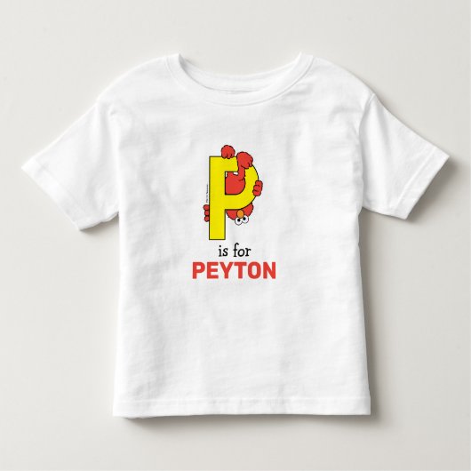 エルモ文字 | P黄 トドラーTシャツ (正面)