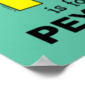 エルモ文字 | P黄 ポスター (角)