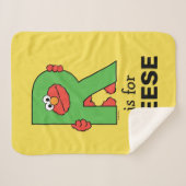 エルモ文字 | R緑 シェルパブランケット (正面(横))