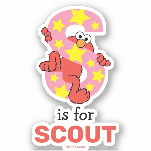 エルモ文字 | S星 シール (正面)