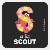 エルモ文字 | S星 スクエアシール (正面)