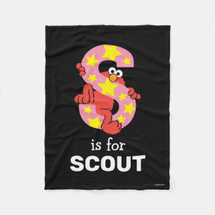 エルモ文字   S星 フリースブランケット