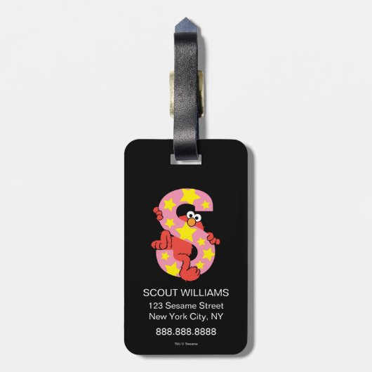 エルモ文字 | S星 ラゲッジタグ (裏面縦)