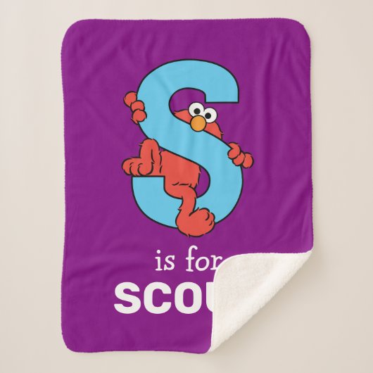 エルモ文字 | S青 シェルパブランケット (正面)