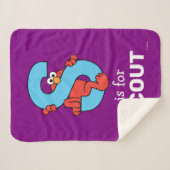 エルモ文字 | S青 シェルパブランケット (正面(横))