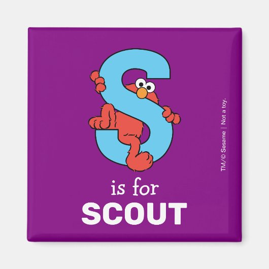 エルモ文字 | S青 マグネット (正面)