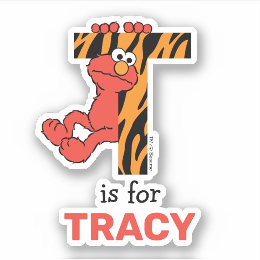 エルモ文字 | Tタイガー シール (正面)