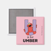 エルモ文字 | Uパープル マグネット (正面/裏面)