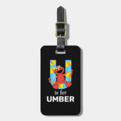 エルモ文字 | U傘 ラゲッジタグ (正面縦)