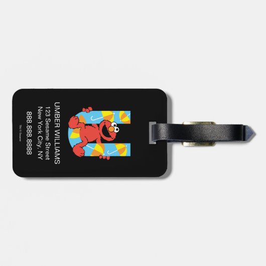 エルモ文字 | U傘 ラゲッジタグ (裏面横)