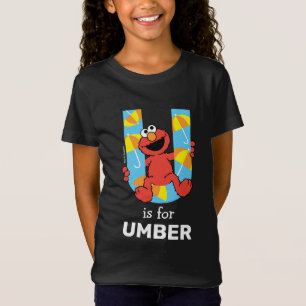 エルモ文字   U傘 Tシャツ
