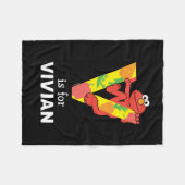 エルモ文字 | V野菜 フリースブランケット (正面(横))