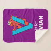 エルモ文字 | V青 シェルパブランケット (正面(横))