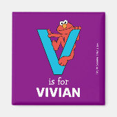 エルモ文字 | V青 マグネット (正面)