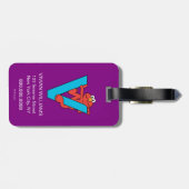 エルモ文字 | V青 ラゲッジタグ (裏面横)