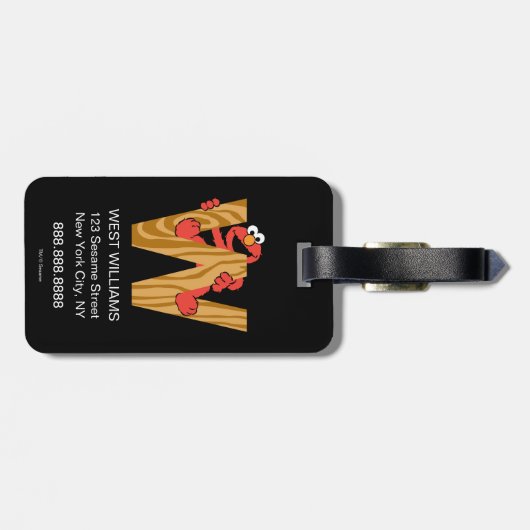 エルモ文字 | W木材 ラゲッジタグ (裏面横)