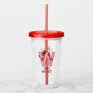エルモ文字 W Pink アクリルタンブラー