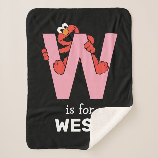エルモ文字 | W Pink シェルパブランケット (正面)