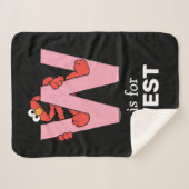 エルモ文字 | W Pink シェルパブランケット (正面(横))