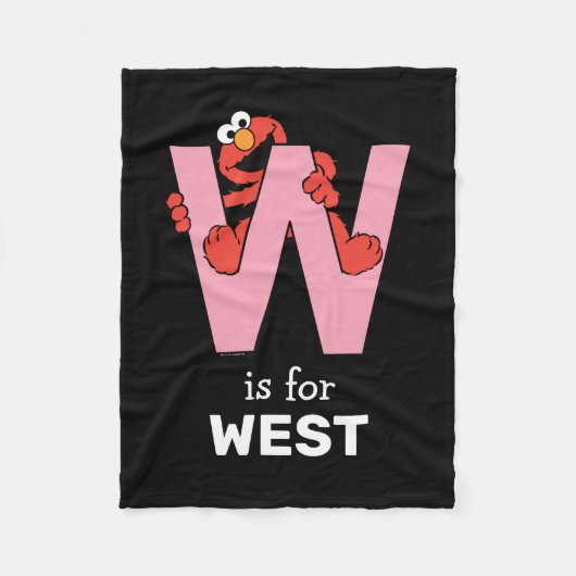 エルモ文字 | W Pink フリースブランケット (正面)