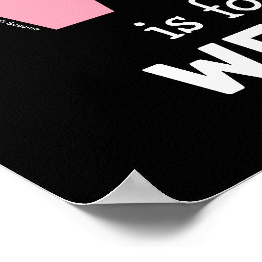 エルモ文字 | W Pink ポスター (角)