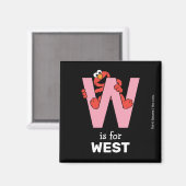 エルモ文字 | W Pink マグネット (正面/裏面)