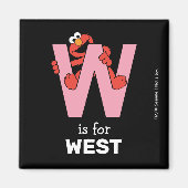 エルモ文字 | W Pink マグネット (正面)