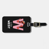 エルモ文字 | W Pink ラゲッジタグ (正面横)