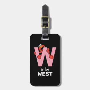 エルモ文字   W Pink ラゲッジタグ