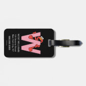 エルモ文字 | W Pink ラゲッジタグ (裏面横)