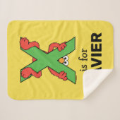 エルモ文字 | X緑 シェルパブランケット (正面(横))