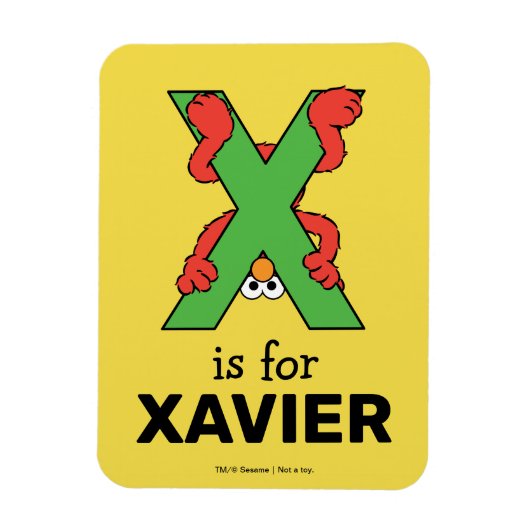 エルモ文字 | X緑 マグネット (縦)